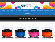 Tablet Screenshot of 3d-printer-filaments.com